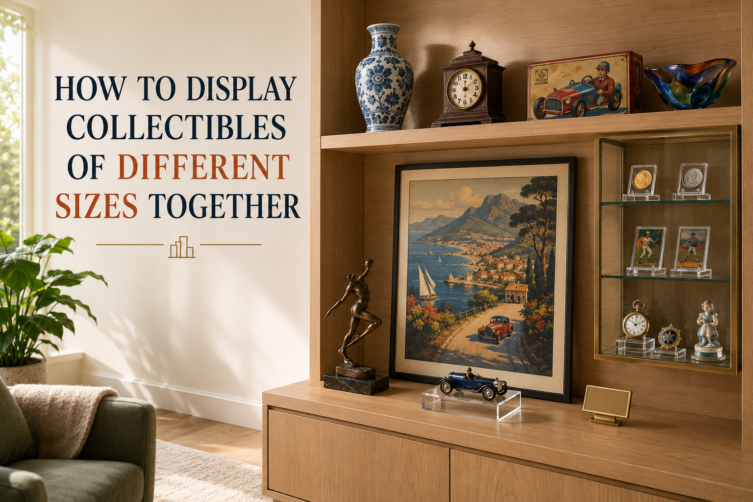 How to Display Collectibles of Different Sizes Together